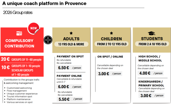 TARIFS NAVETTES GROUPES 2026 UK GENERAL LONGUEUR