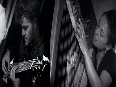 Duo Harpe celtique et et basse par Katell Boisneau et Matthieu Tomi